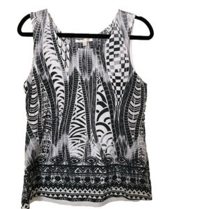 G Collection Tank Black Gray and White